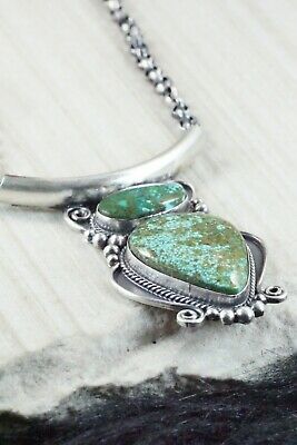 Turquoise & Sterling Silver Necklace - Raymond Delgarito
