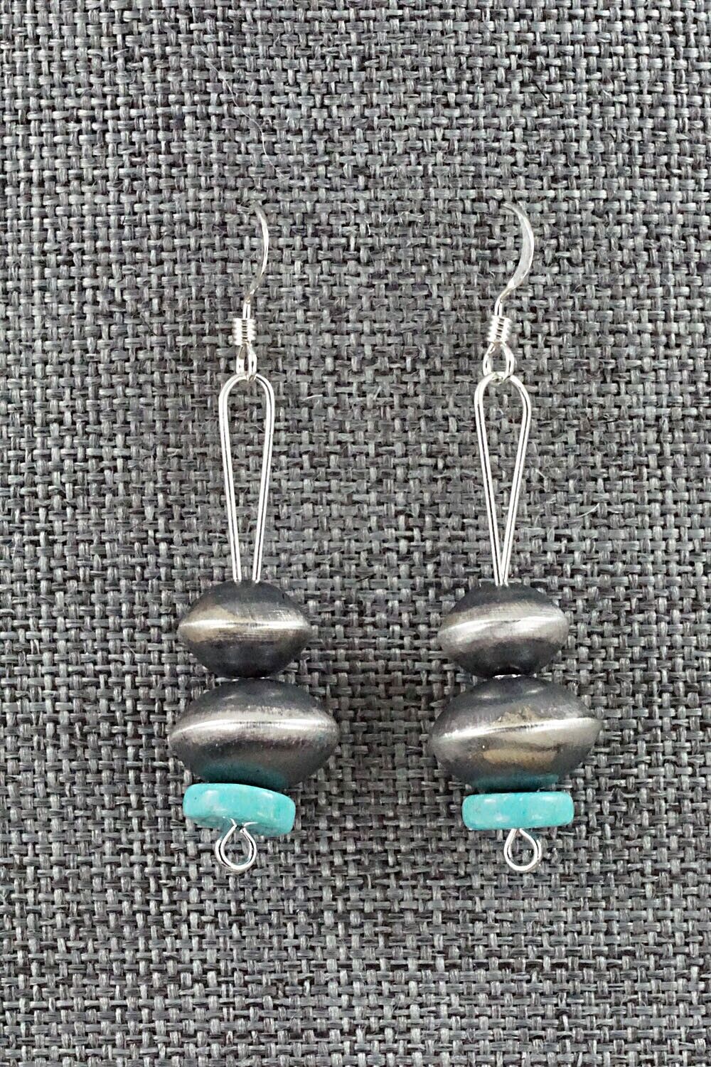 Turquoise and Navajo Pearl Sterling Silver Necklace Set - Sharon Nez Cooley