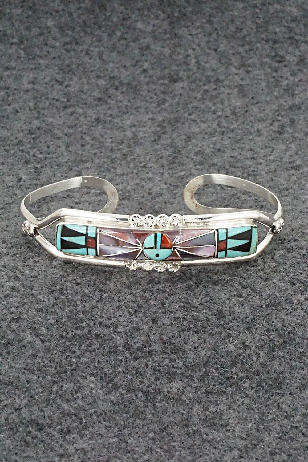 Multi Stone & Sterling Silver Inlay Bracelet - Ola Eriacho