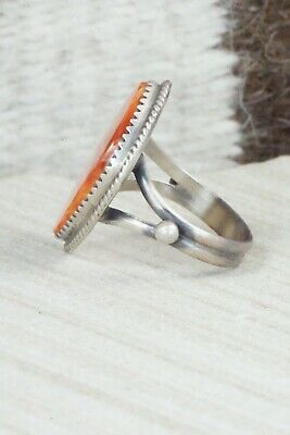 Spiny Oyster & Sterling Silver Ring - Selina Warner - Size 8.5