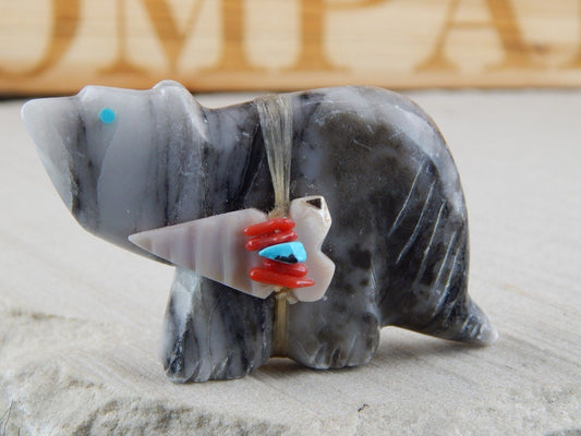 Bear Zuni Fetish Carving - Lena Boone - High Lonesome Trading