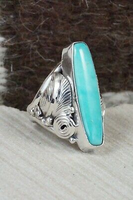 Turquoise & Sterling Silver Ring - Darrell Morgan - Size 6