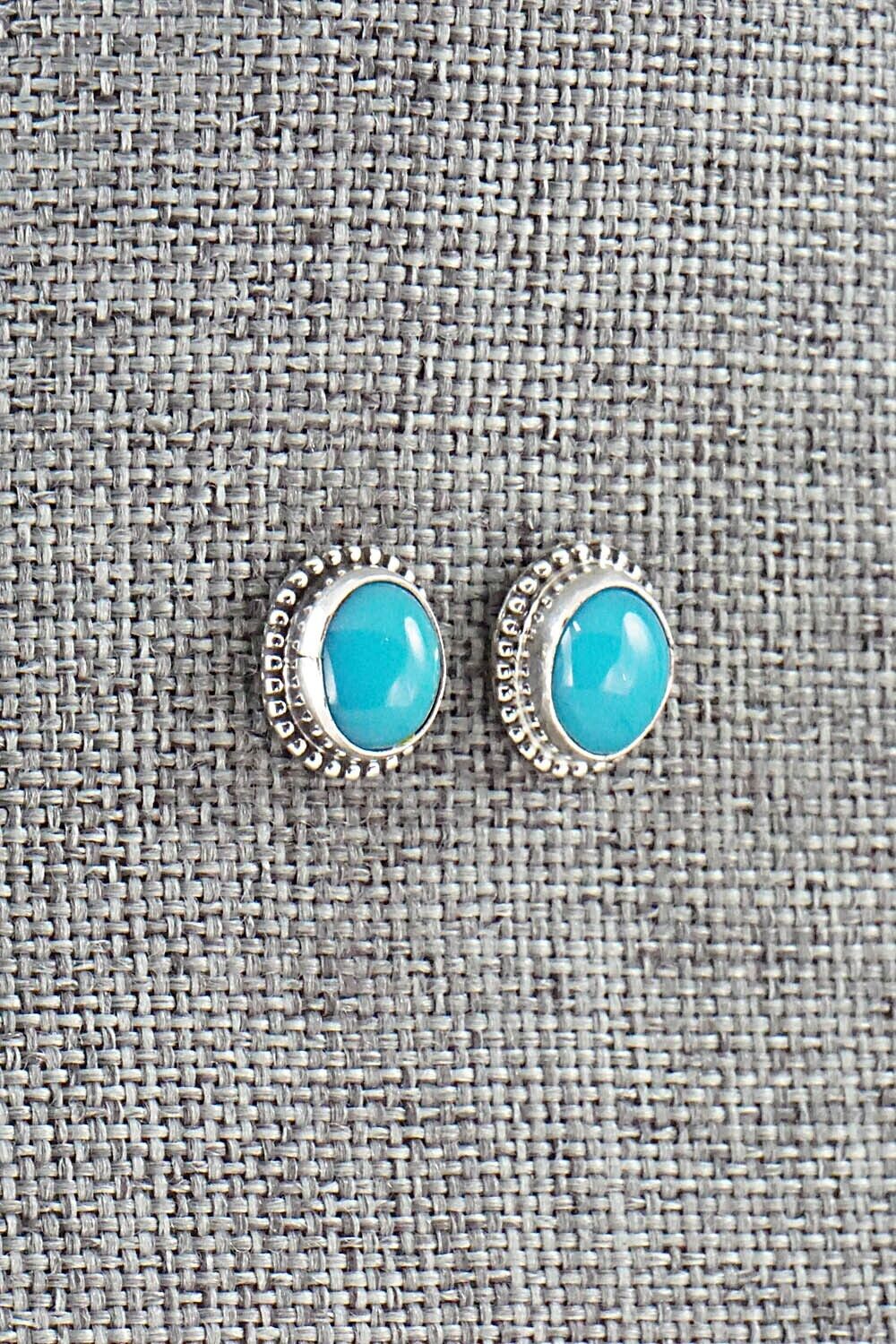 Turquoise & Sterling Silver Earrings - Rosemary Saunders