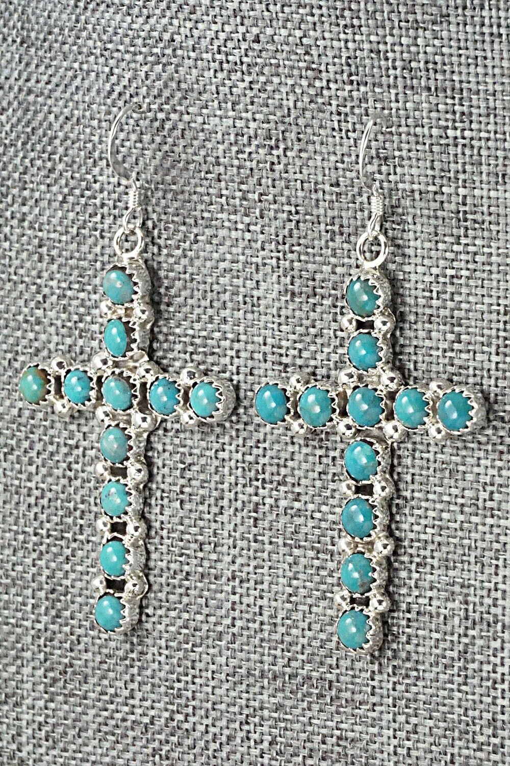 Turquoise and Sterling Silver Earrings - Roberta Begay