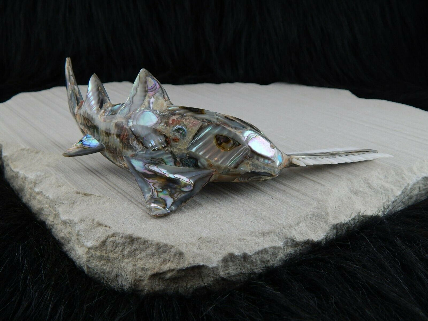 Saw Fish Zuni Fetish Carving - Philbert Beyuka - High Lonesome Trading