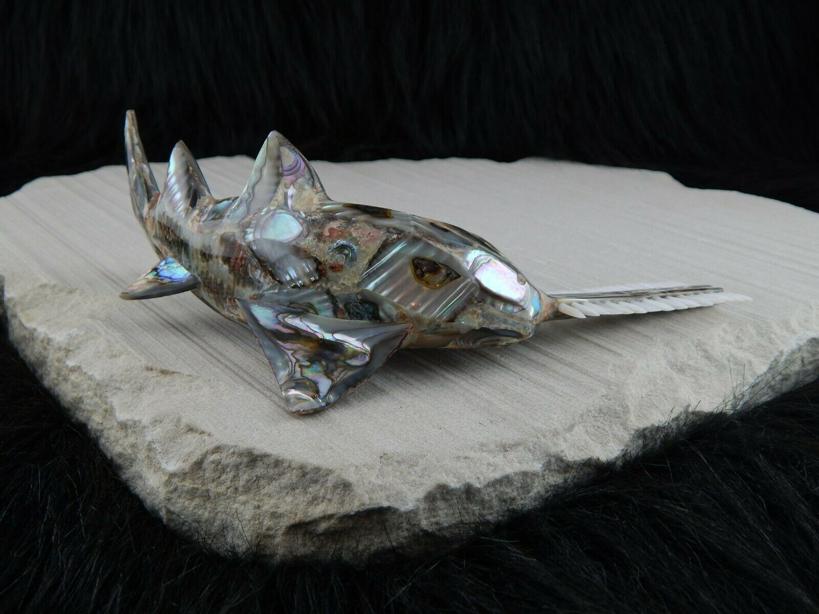 Saw Fish Zuni Fetish Carving - Philbert Beyuka - High Lonesome Trading