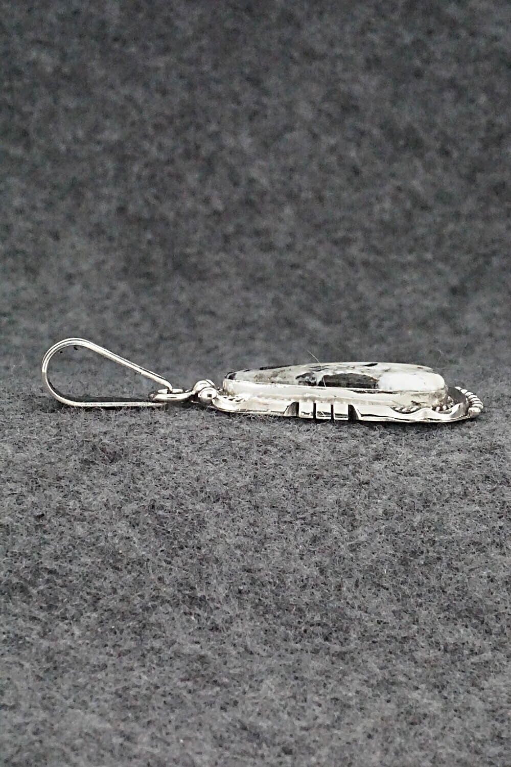 White Buffalo & Sterling Silver Pendant - Samuel Yellowhair