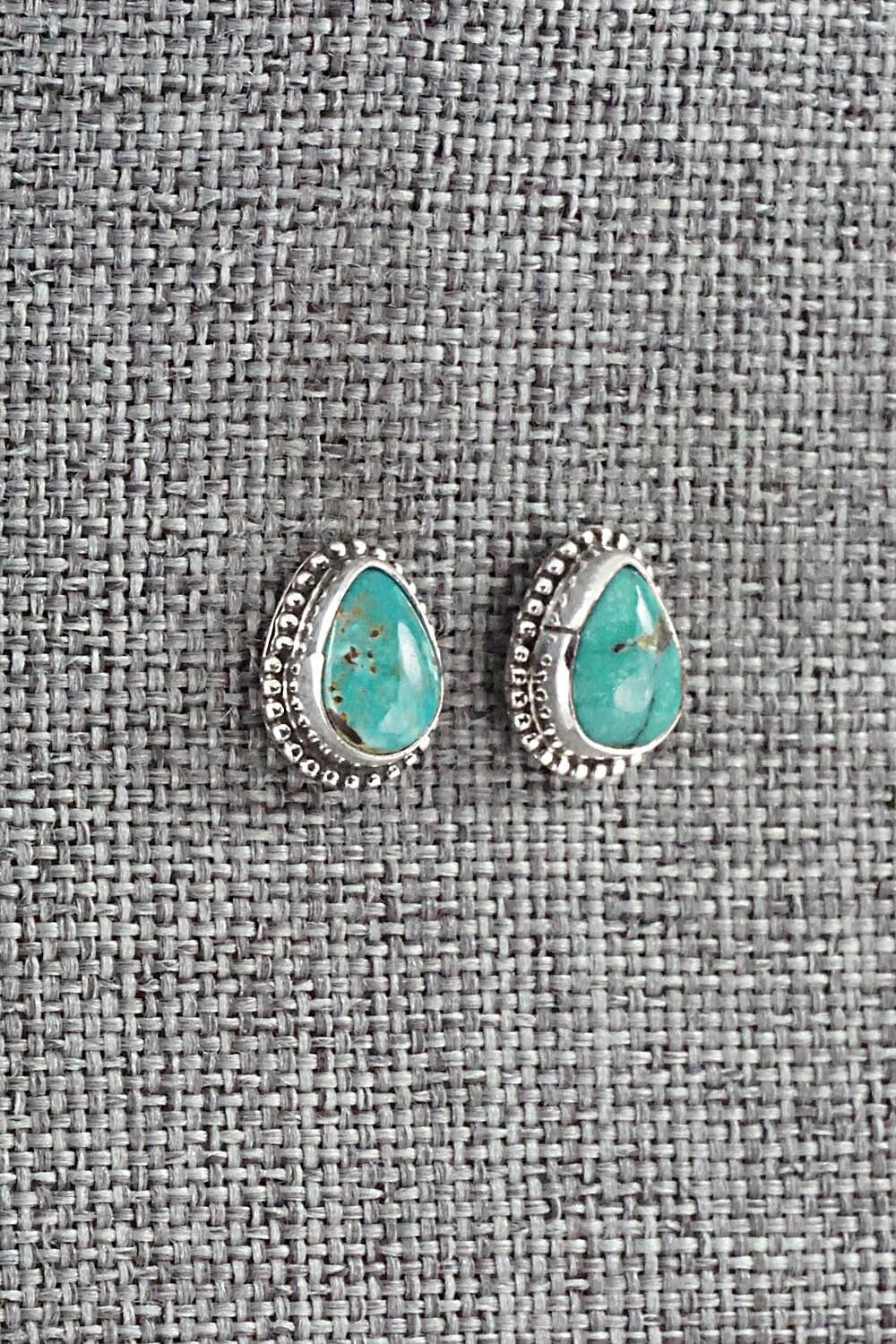 Turquoise & Sterling Silver Earrings - Rosemary Saunders