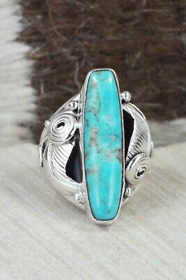 Turquoise & Sterling Silver Ring - Darrell Morgan - Size 9