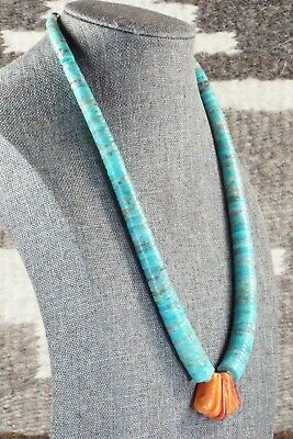 Turquoise & Spiny Oyster Necklace - Lupe Lovato