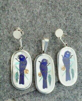 Inlay Lapis & Sterling Silver Earrings - Harlan Coonsis - High Lonesome Trading