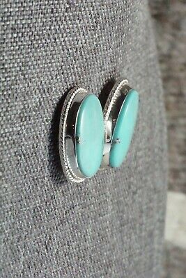 Turquoise & Sterling Silver Earrings - Verley Betone