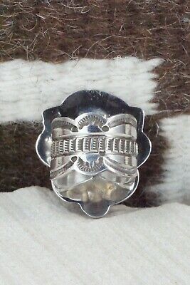 Turquoise and Sterling Silver Ring - Leonard Maloney - Size 8.25