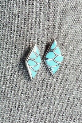 Turquoise & Sterling Silver Earrings - Orena Leekya