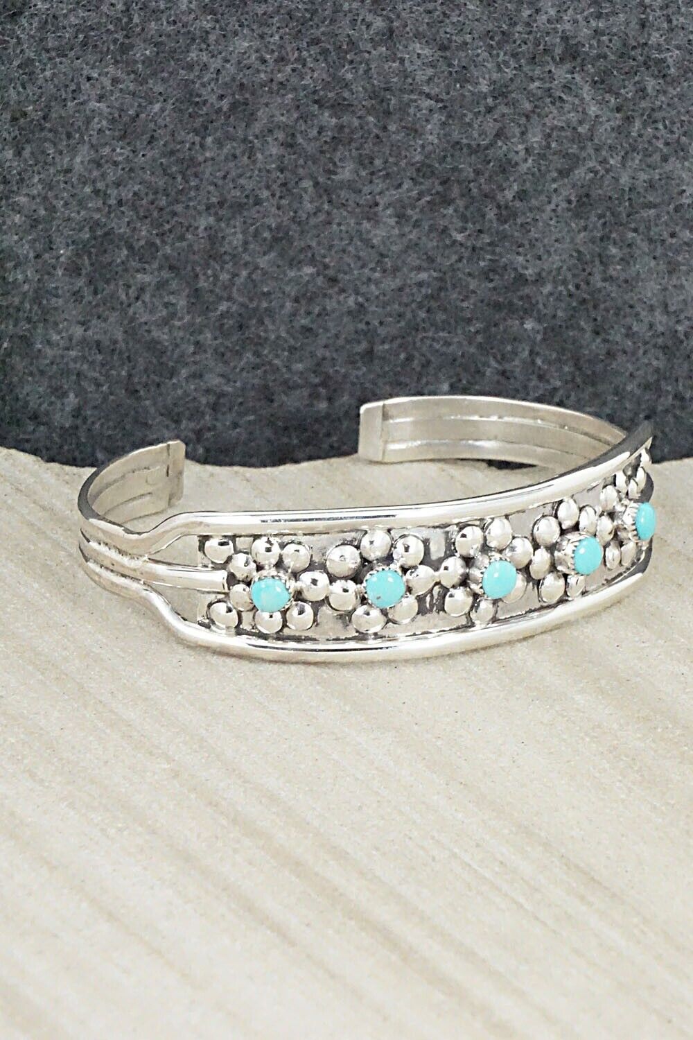 Turquoise & Sterling Silver Bracelet - Ronald Yatsattie