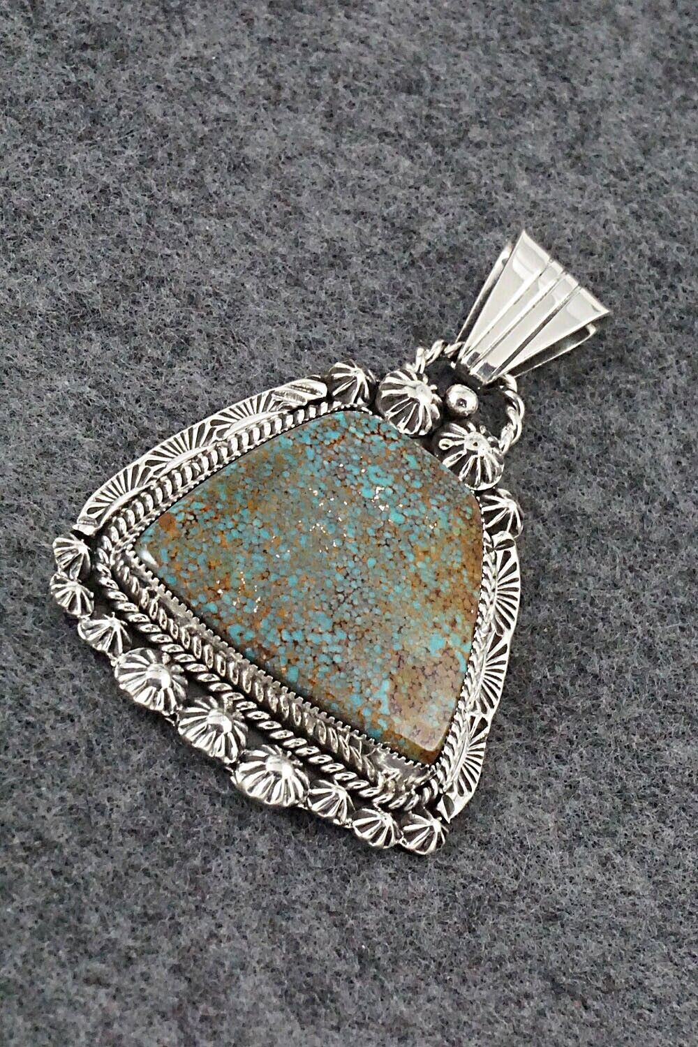 Turquoise & Sterling Silver Pendant - Clarence Long