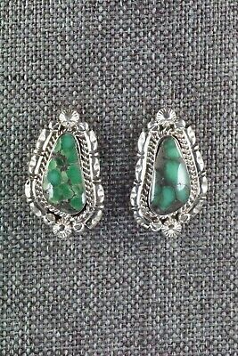 Navajo Turquoise & Sterling Silver Earrings - Freida Martinez