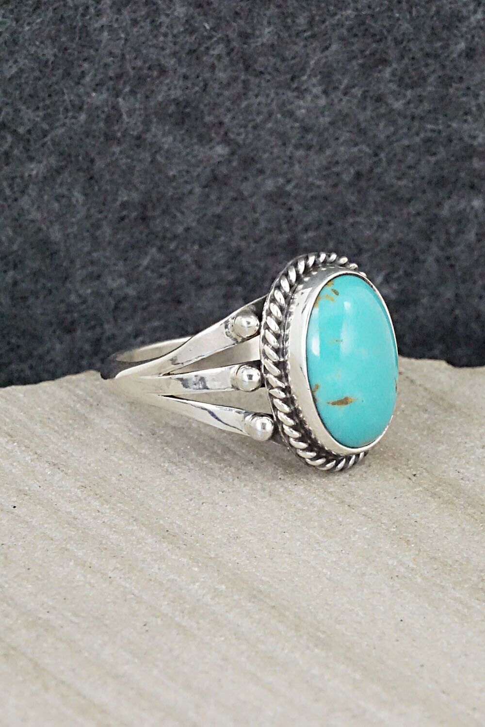 Turquoise & Sterling Silver Ring - Alice Rose Saunders - Size 9