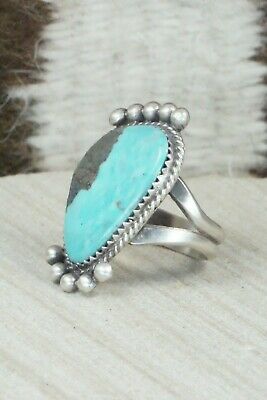 Turquoise & Sterling Silver Ring - Selina Warner - Size 7.5