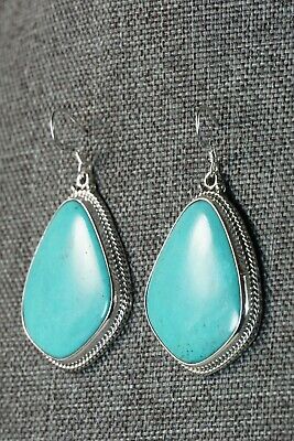 Turquoise & Sterling Silver Earrings - Annie Spencer - Navajo