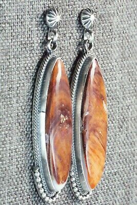 Spiny Oyster & Sterling Silver Earrings - Annie Spencer