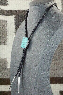 Turquoise & Sterling Silver Bolo Tie - Caroline Malani