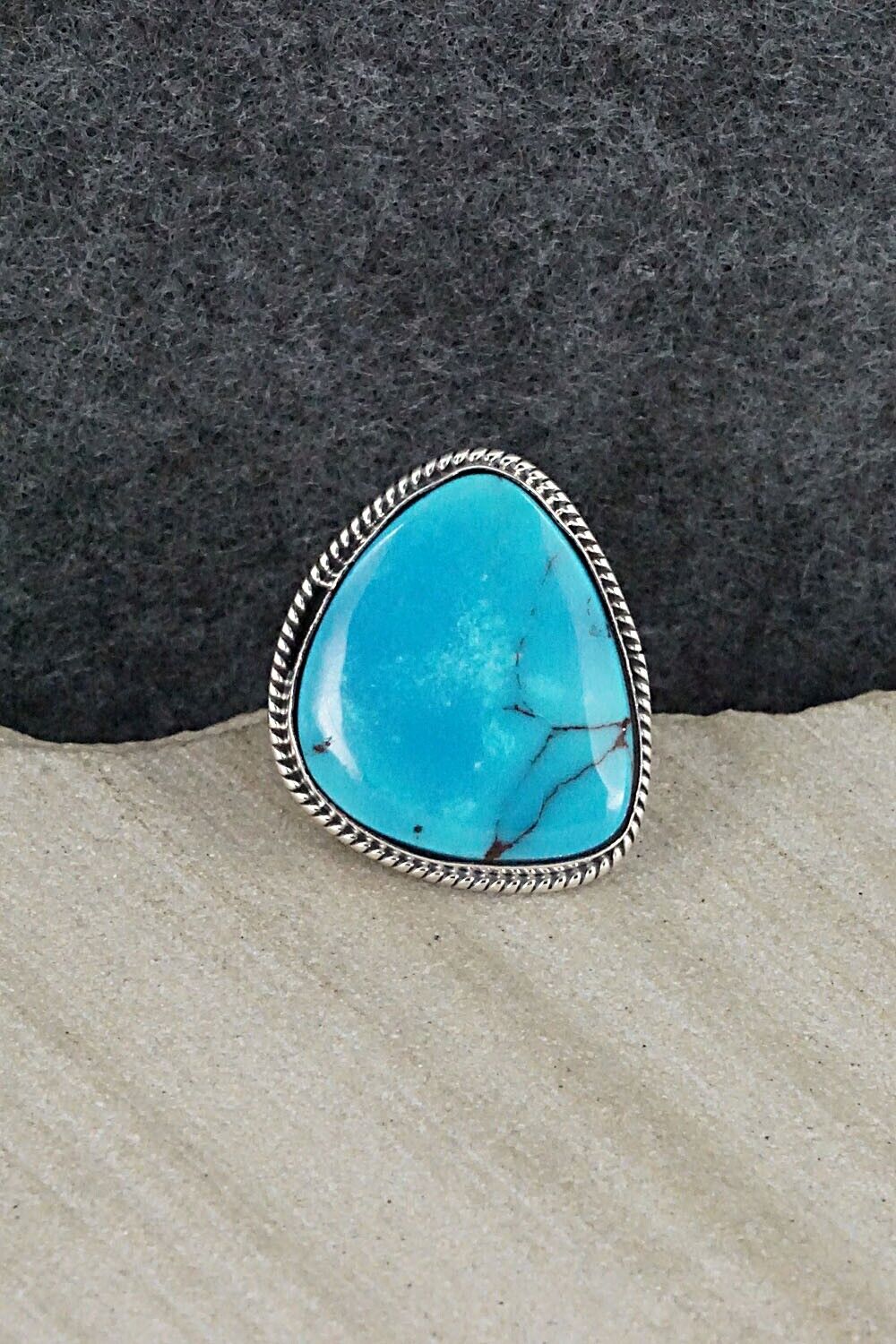 Turquoise & Sterling Silver Ring - Alice Rose Saunders - Size 6