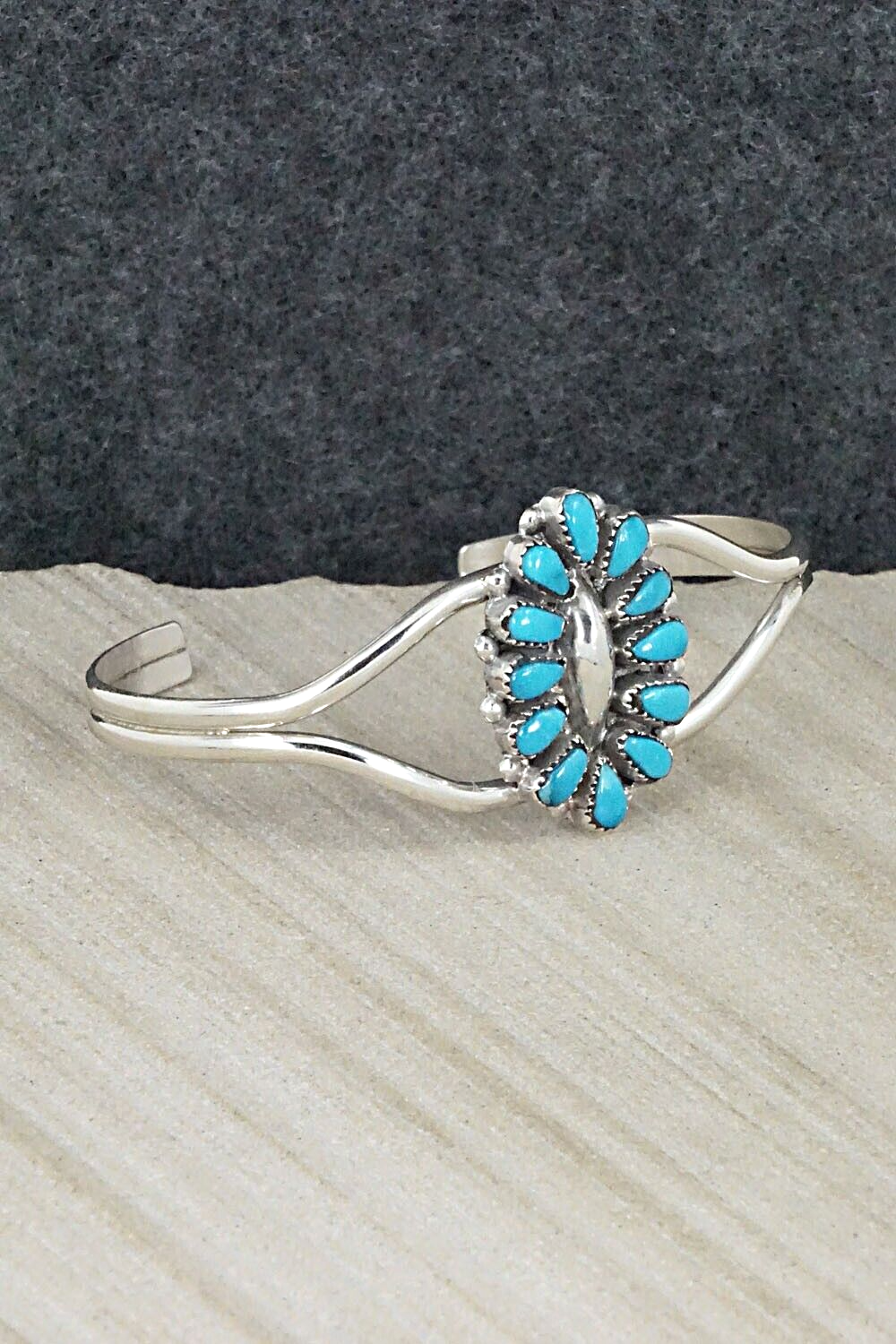 Turquoise & Sterling Silver Bracelet - MaryAnn Chavez