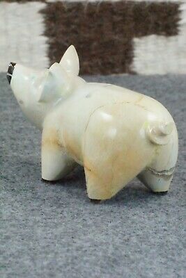 Pig Zuni Fetish Carving - Enrike Leekya
