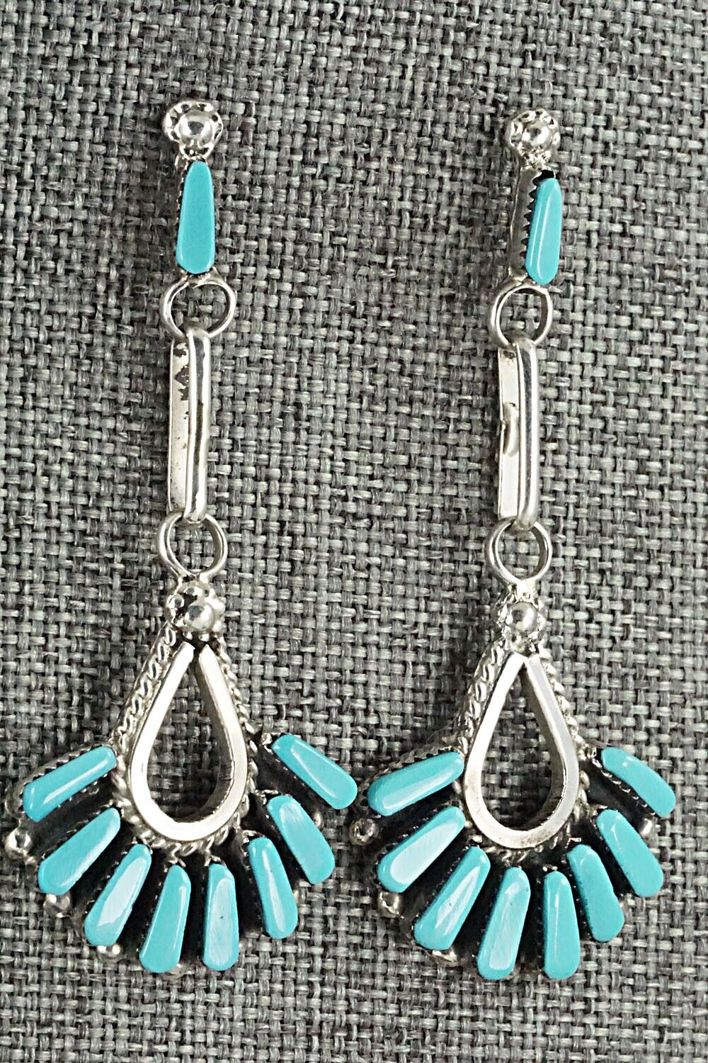 Turquoise & Sterling Silver Earrings - Carlene Hattie