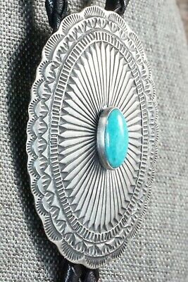 Turquoise & Sterling Silver Bolo Tie - Arnold Blackgoat