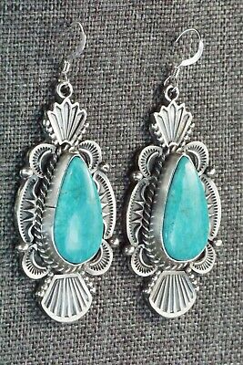 Turquoise & Sterling Silver Earrings - Michael Calladitto