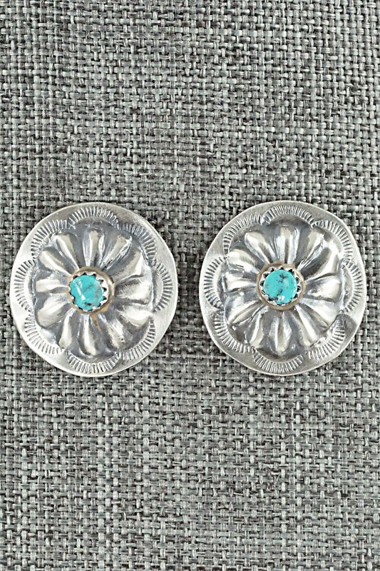 Turquoise & Sterling Silver Earrings - Joan Begay