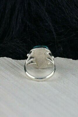 Navajo Turquoise and Sterling Silver Ring - Grace Kenneth - Size 7.25 - High Lonesome Trading