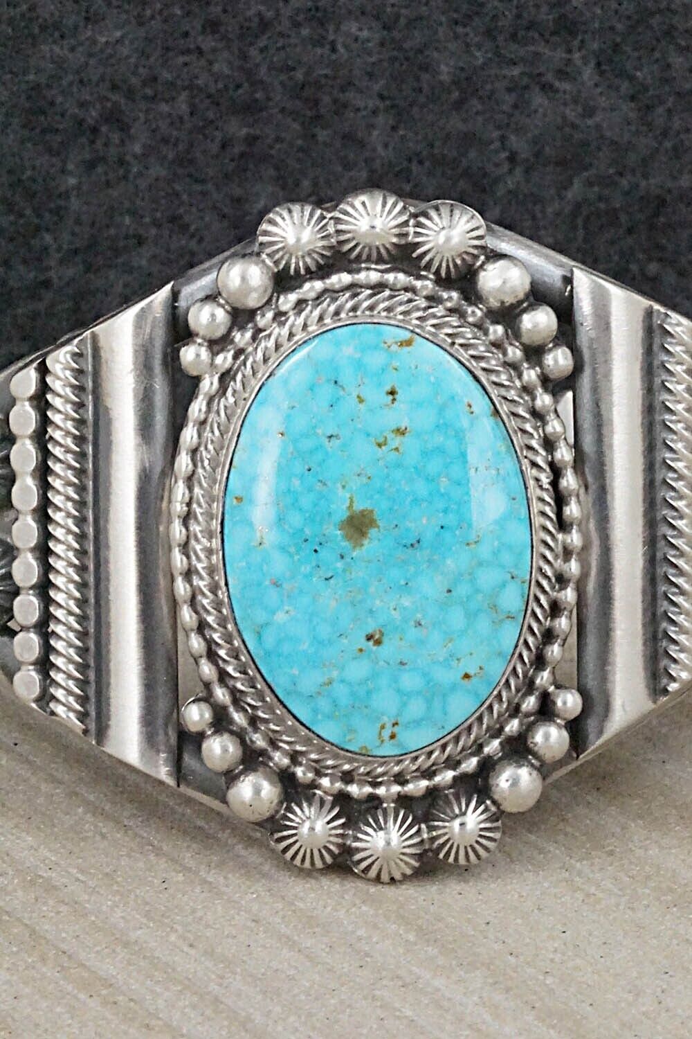 Turquoise & Sterling Silver Bracelet - Tom Lewis