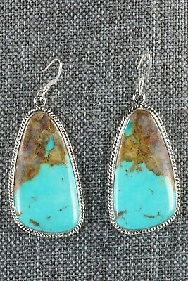 Navajo Turquoise and Sterling Silver Earrings - Verley Betone