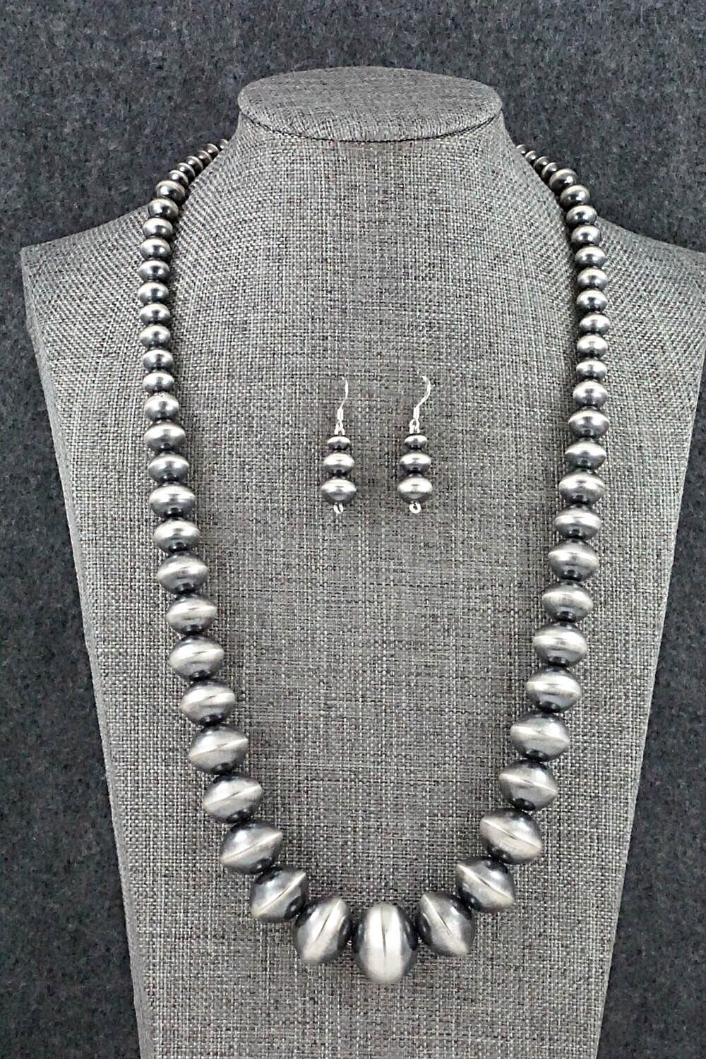 Navajo Pearl Sterling Silver Necklace Set - Preston Haley