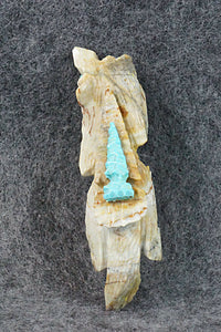 Wolf Zuni Fetish Carving - Alvin Haloo