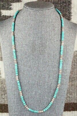 Turquoise & Sterling Silver Necklace - Navajo