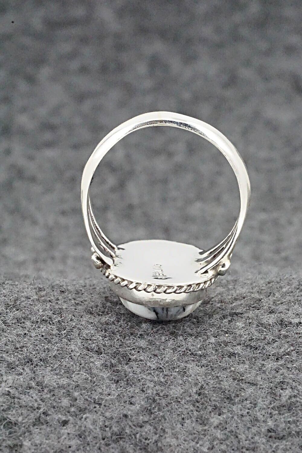White Buffalo & Sterling Silver Ring - Grace Kenneth - Size 8