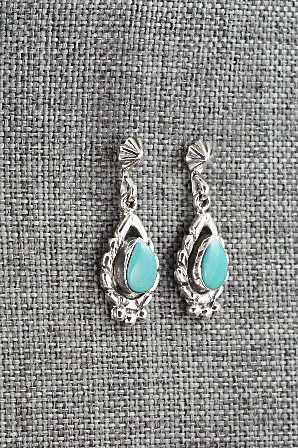 Turquoise & Sterling Silver Earrings - Genevieve Francisco