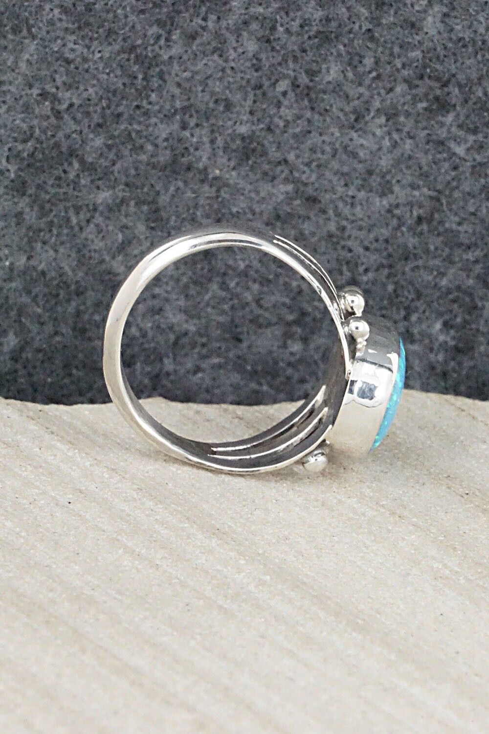 Opalite & Sterling Silver Ring - Tom Dinetso - Size 7