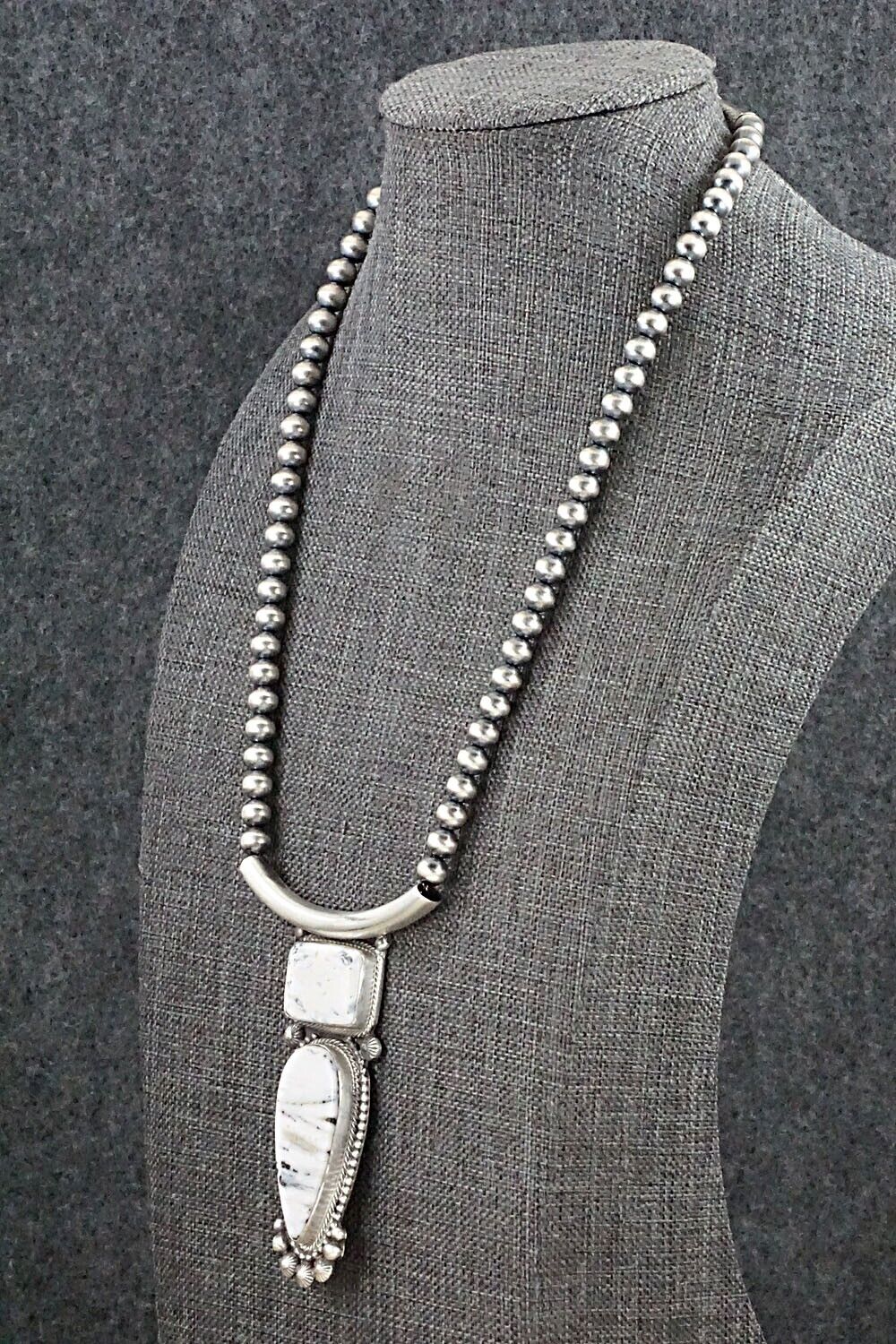 White Buffalo & Sterling Silver Necklace - Tom Lewis