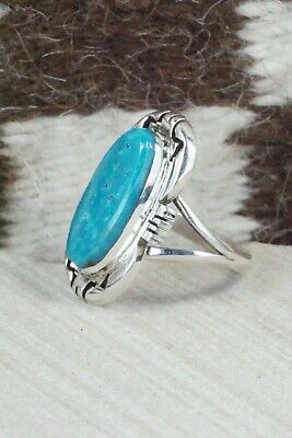 Turquoise and Sterling Silver Ring - Ray Jack - Size 9.5
