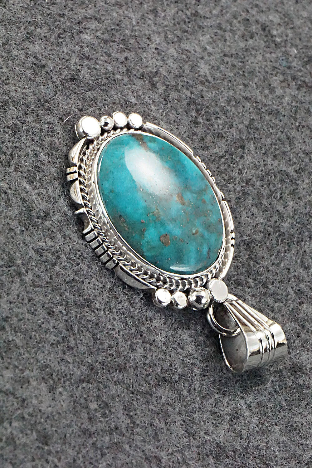 Turquoise & Sterling Silver Pendant - Marita Benally