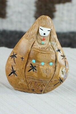 Corn Maiden Zuni Fetish Carving - Sandra Quandelacy - High Lonesome Trading