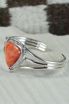 Navajo Spiny Oyster & Sterling Silver Bracelet - Daniel Benally