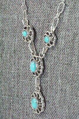 Turquoise & Sterling Silver Necklace and Earrings - Sadie Jim