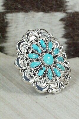 Turquoise and Sterling Silver Ring - Jaz Wilson - Size 9