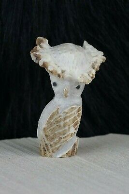 Owl Zuni Fetish Carving - Chris Peina - High Lonesome Trading